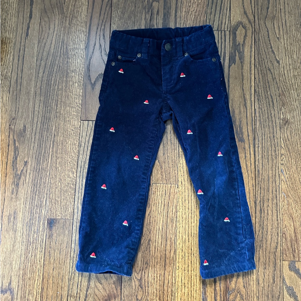 Janie and Jack Embroidered Holiday Corduroy Pant - size 3
